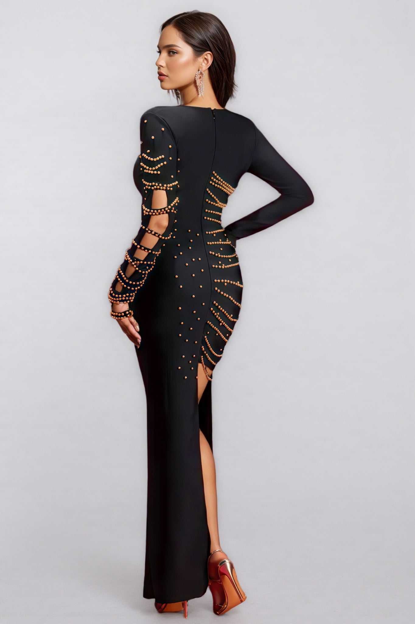 Astred Beadwork Bandage Maxi Dress