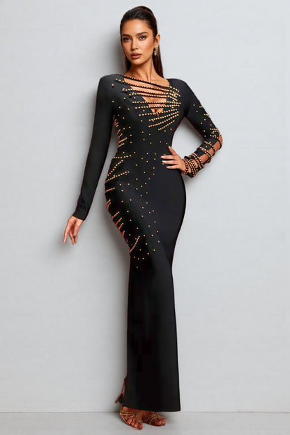Astred Beadwork Bandage Maxi Dress