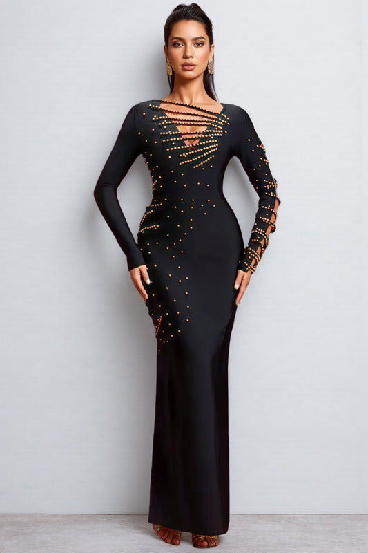 Astred Beadwork Bandage Maxi Dress