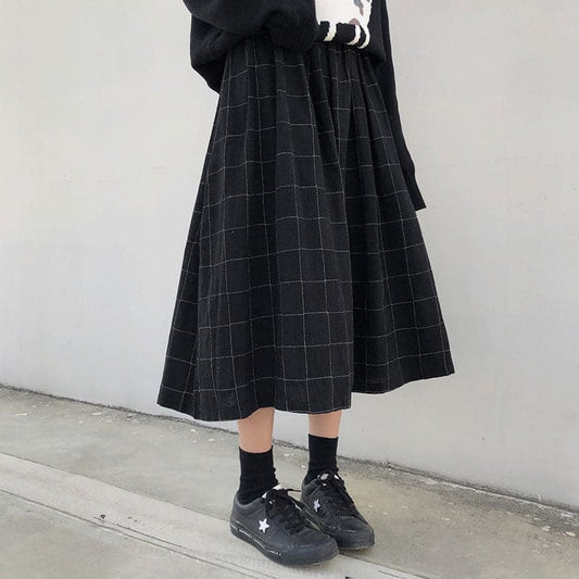 Woman High Elastic Waist Long Skirts
