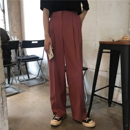 Straight Large Size Wide Leg Trousers Suit Full-length Hot Selling Loose Pants