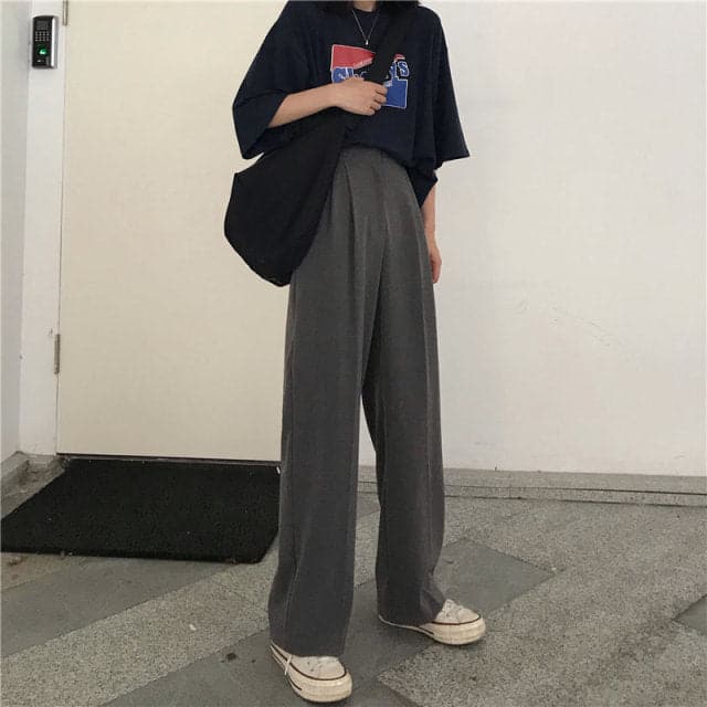 Straight Large Size Wide Leg Trousers Suit Full-length Hot Selling Loose Pants