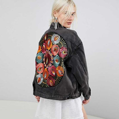 Dressbetty - Embroidery Denim Coats