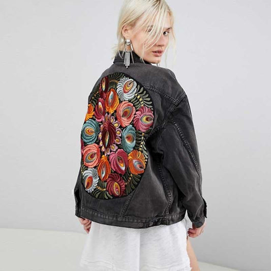 Dressbetty - Embroidery Denim Coats