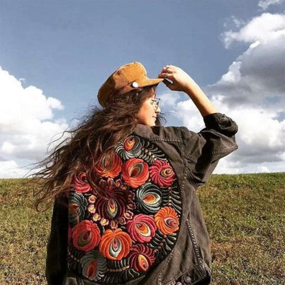 Dressbetty - Embroidery Denim Coats