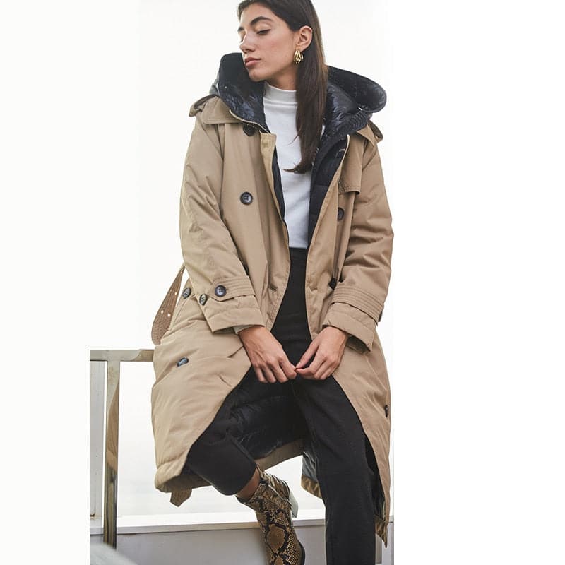 Dressbetty - Winter British Duck Down Trench Coat
