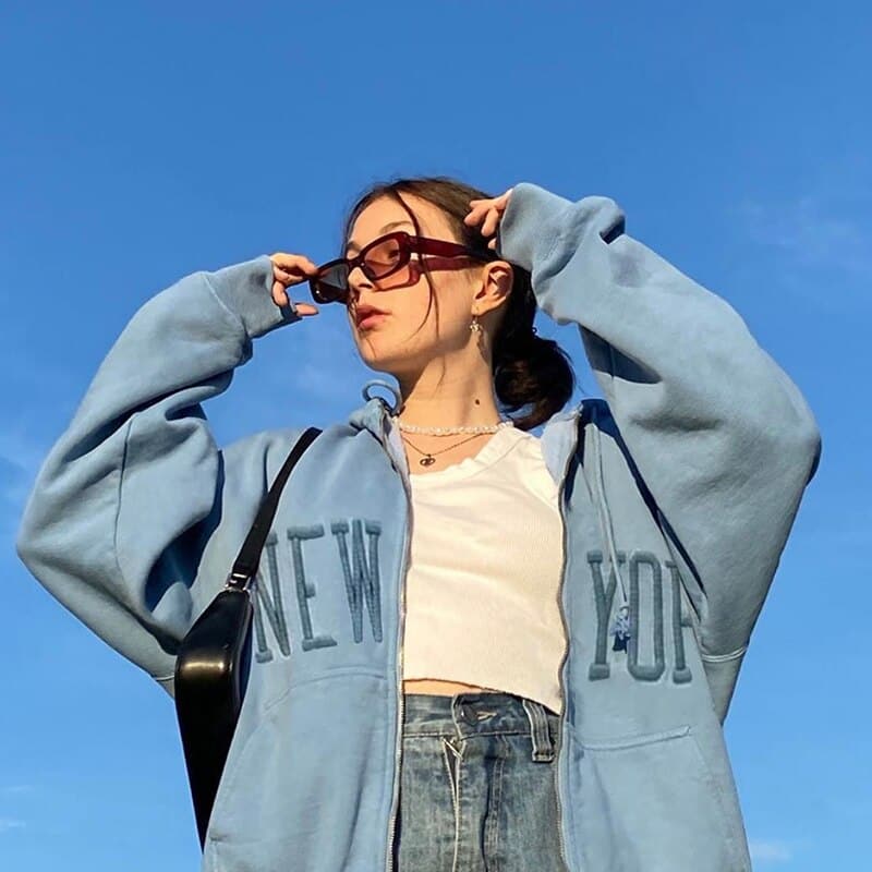 Dressbetty - Embroid Zip Up Hoodies