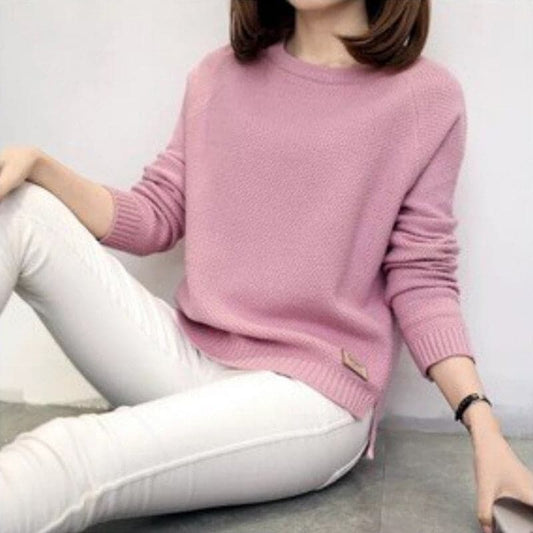 Dressbetty - Long Sleeve Top Knitted Shirt Blouse Sweatshirt Loose Jumper
