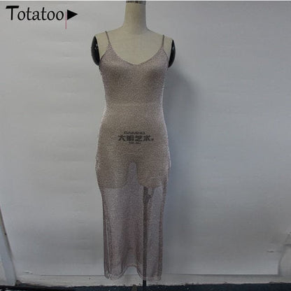 Summer Long Sleeve Back See Through Mini Dress