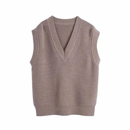 Dressbetty - Warm V-neck Knit Vest Sweater