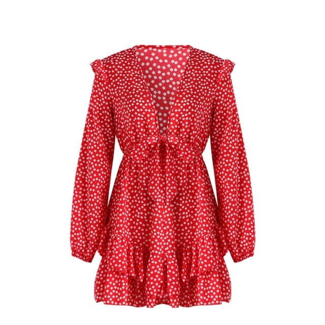 Dress Ruffle Short Mini Dress