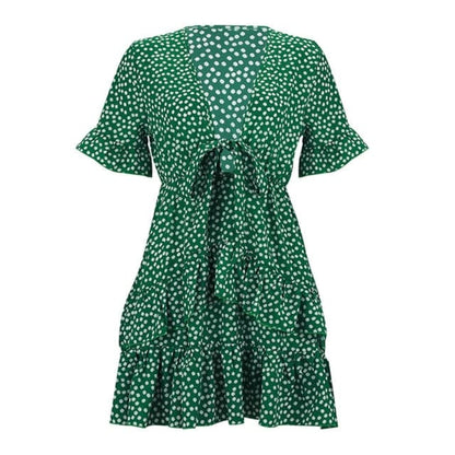 Dress Ruffle Short Mini Dress