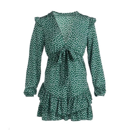 Dress Ruffle Short Mini Dress