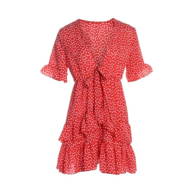 Dress Ruffle Short Mini Dress