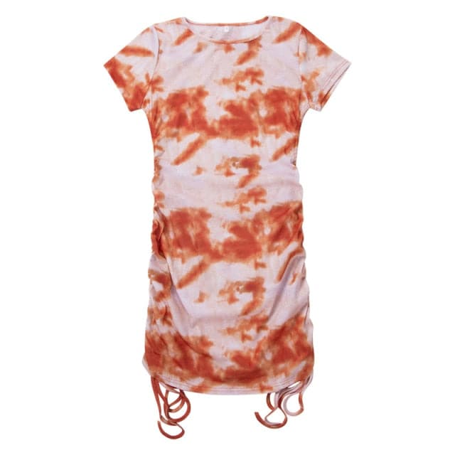 Summer Party Basic Dresses Short Sleeve Bodycon Stretch Mini Dress O Neck Slim Pencil Short