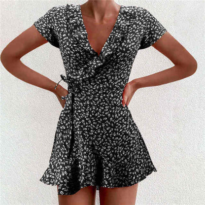 Dress Ruffle Short Mini Dress