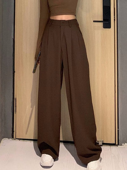 Retro Color Wild Straight Wide Leg Pants