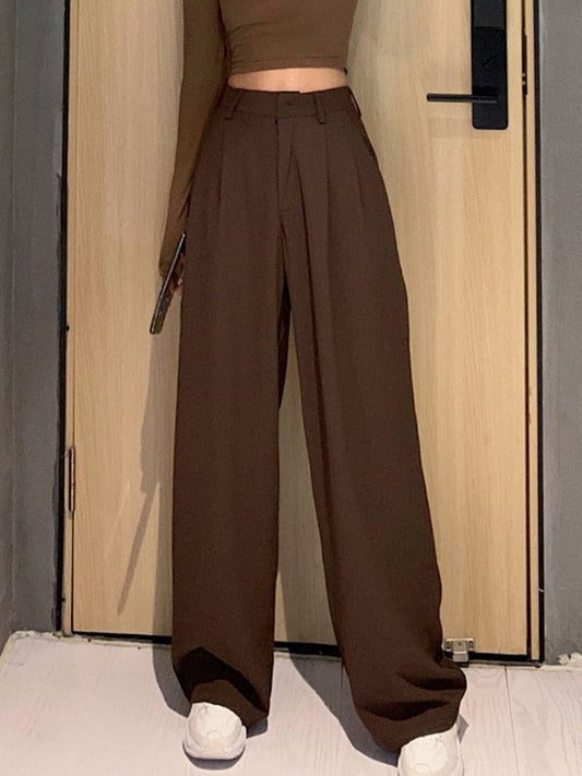 Retro Color Wild Straight Wide Leg Pants