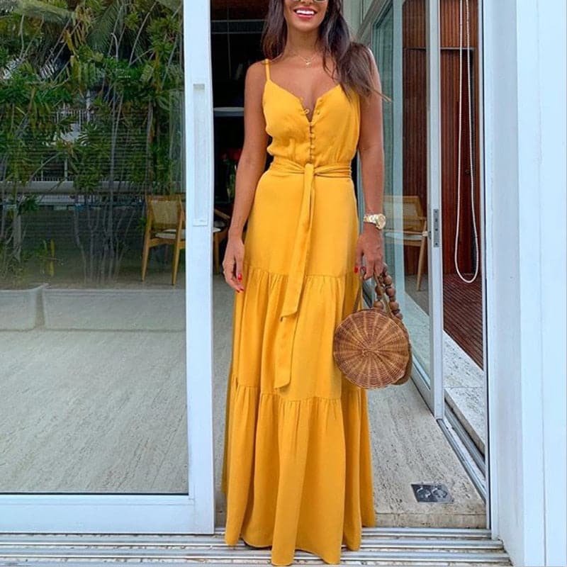 Backless Strapless Maxi Dress
