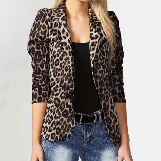 Dressbetty - Leopard Lapel Coats