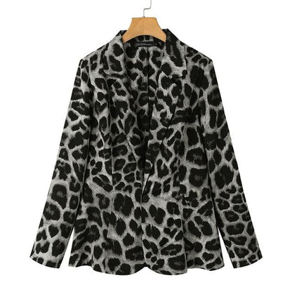 Dressbetty - Leopard Lapel Coats