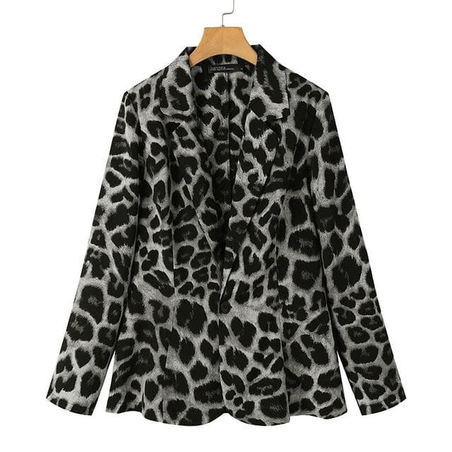 Dressbetty - Leopard Lapel Coats