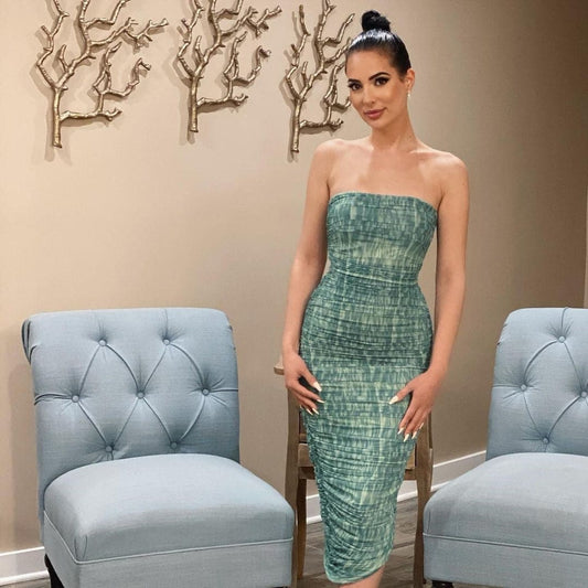 Strapless Bodycon Midi Dress
