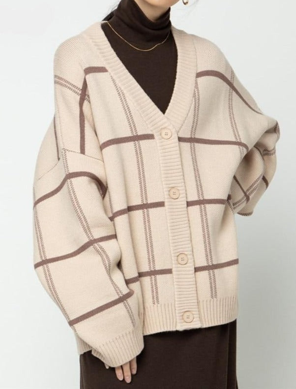 Lorra Plaid Cardigan