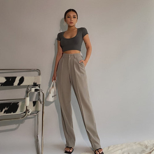 Spring New Office Lady Wide Leg Female Pants Hot Sales