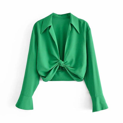 V Neck Streetwears Blouses