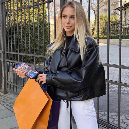 Dressbetty - Faux Leather Pu Coats