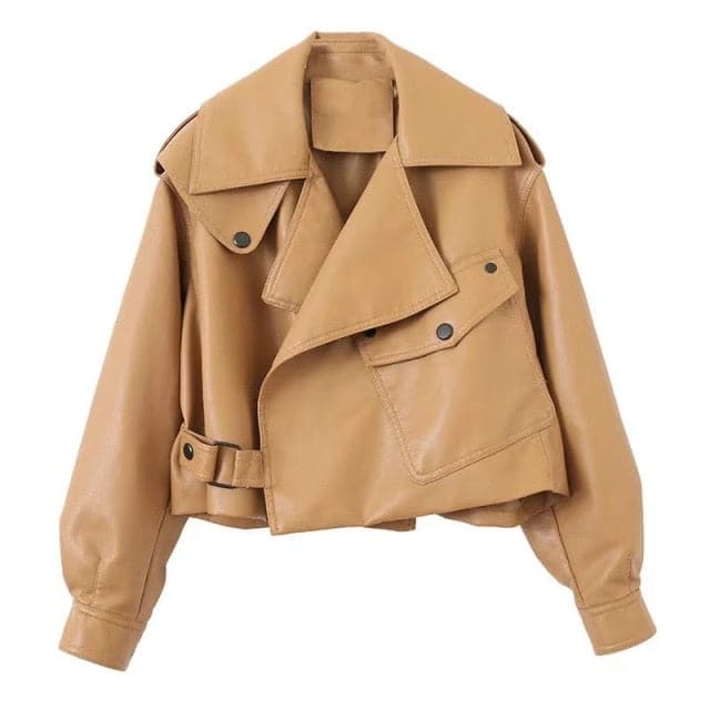 Dressbetty - Faux Leather Pu Coats