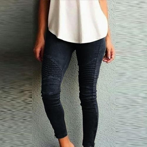 Color Elastic Waistband Slim Skinny Pencil Pant Trouser Leggings Stacked Pants for Skinny Pencil Pant