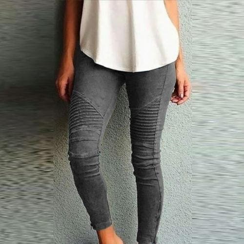 Color Elastic Waistband Slim Skinny Pencil Pant Trouser Leggings Stacked Pants for Skinny Pencil Pant