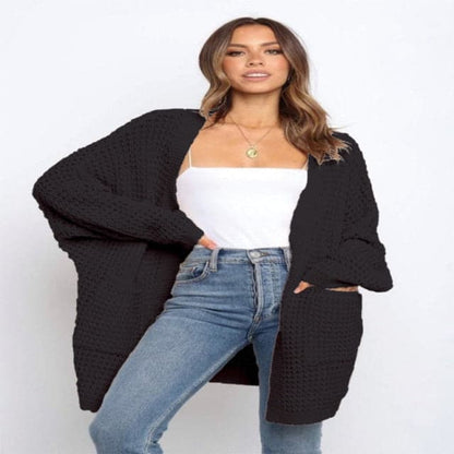 Dressbetty - Pockets Long Sleeve Loose Knitted Sweaters