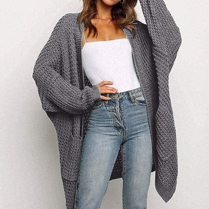Dressbetty - Pockets Long Sleeve Loose Knitted Sweaters