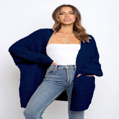 Dressbetty - Pockets Long Sleeve Loose Knitted Sweaters