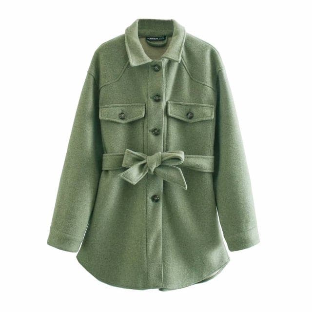 Dressbetty - Long Sleeves Belted Warm Thicken Coats
