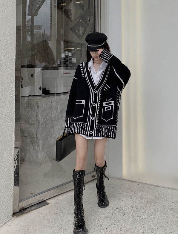 Andrea Graphic Cardigan