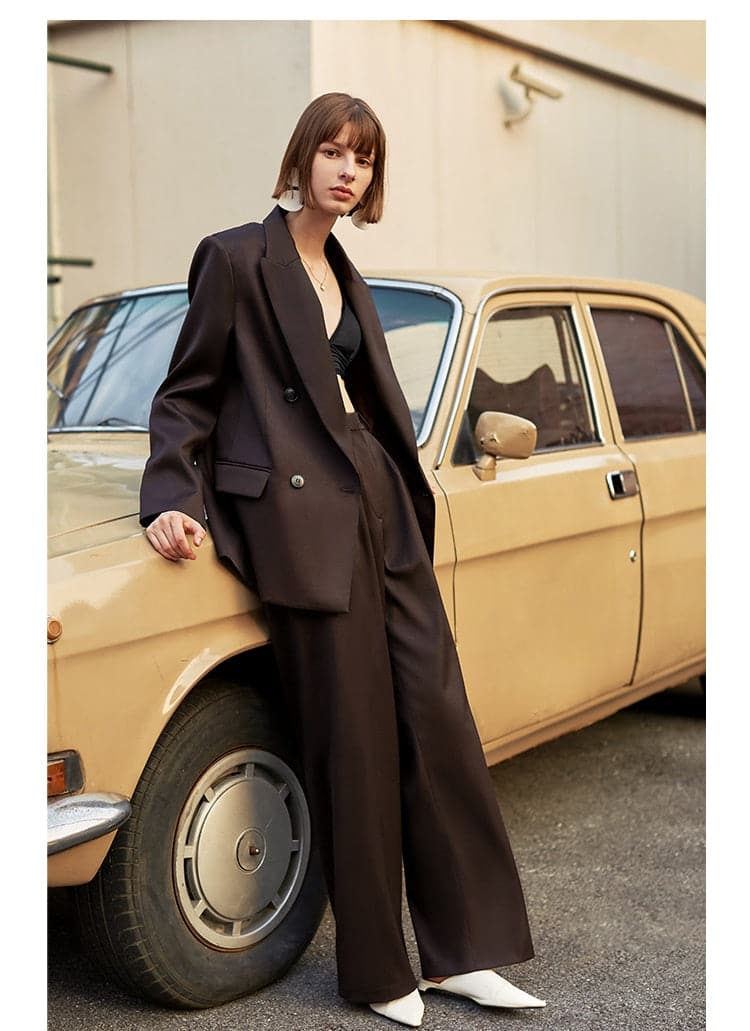Pant Suit Loose Blazer Set
