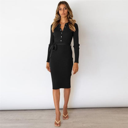 Dressbetty - Bandage Sweater Dress