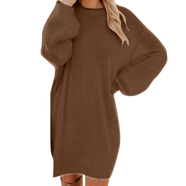 Dressbetty - Knit Turtleneck Sweater Dresses