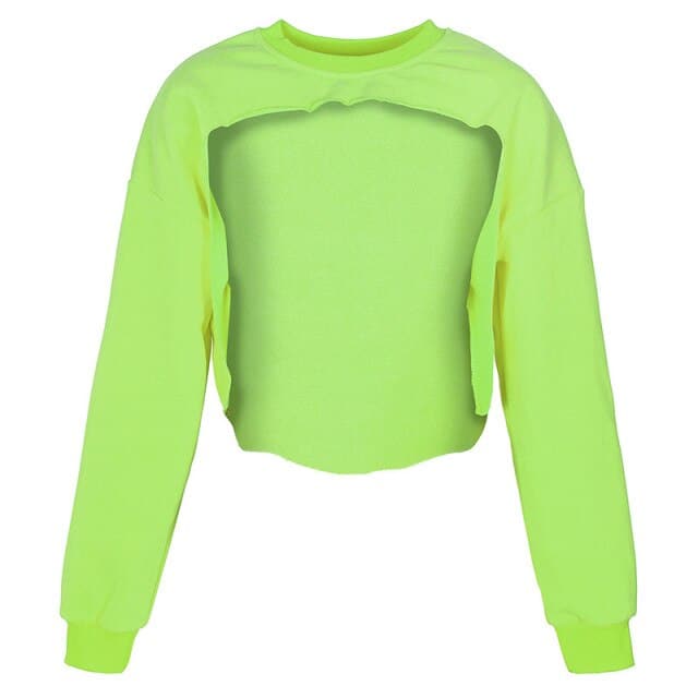 Dressbetty - Irregular Cut Out New O-neck Hoodies