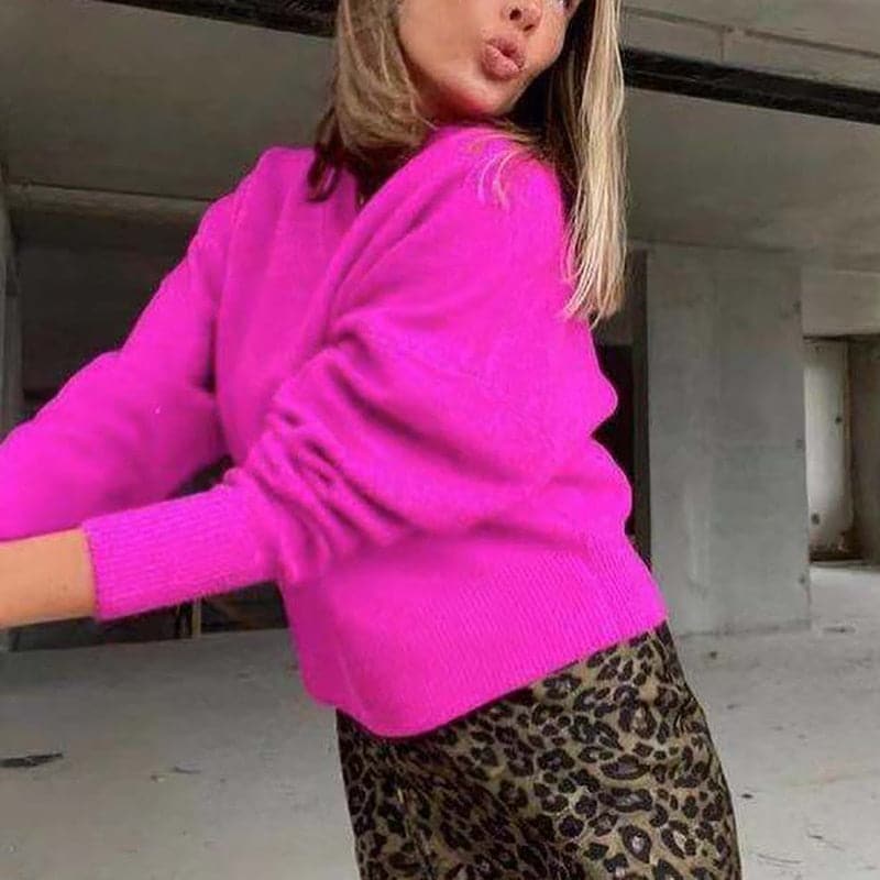 Dressbetty - Loose Long Sleeve Soft Sweaters