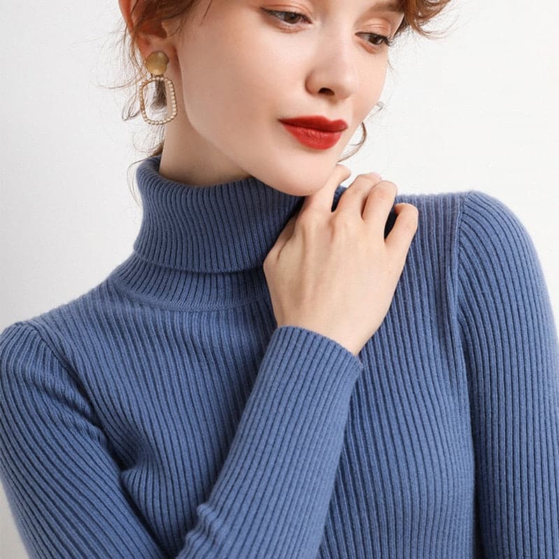 Dressbetty - Turtelneck Soft Slim Sweater