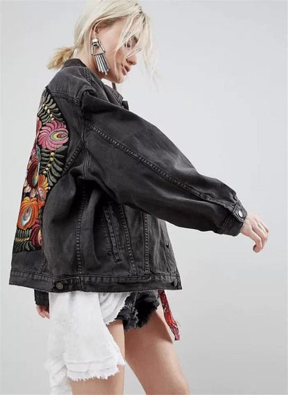 Dressbetty - Embroidery Denim Coats