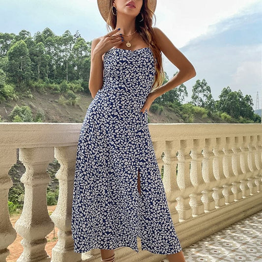 Summer Sleeveless Dress for Silk Maxi Robe Wedding Guest Long Dresses