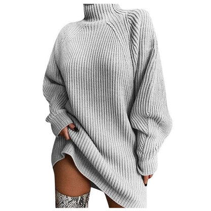 Dressbetty - Long Sleeve Knitted Mini Dresses