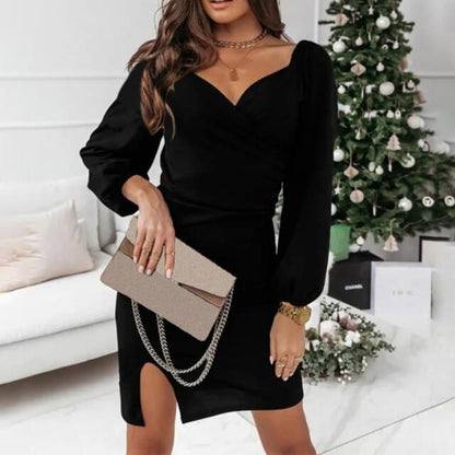 Mini Dress Long Sleeve Dresses Button Down Slim Knit Party Club Dress