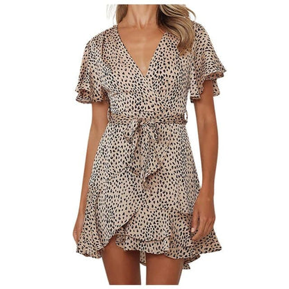 Butterfly Sleeve Short Mini Dress